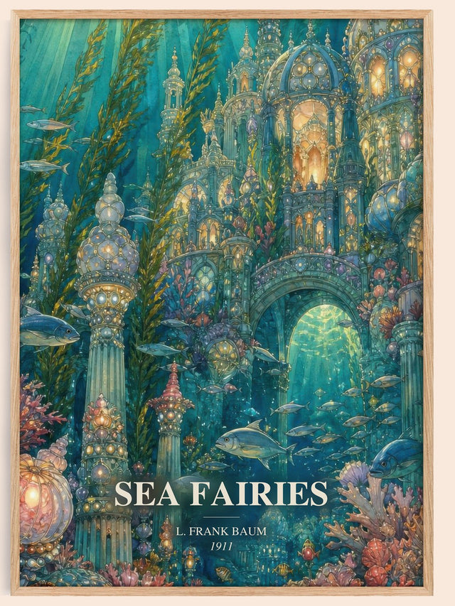 Sea Fairies Book Watercolour Illustration by L. Frank Baum