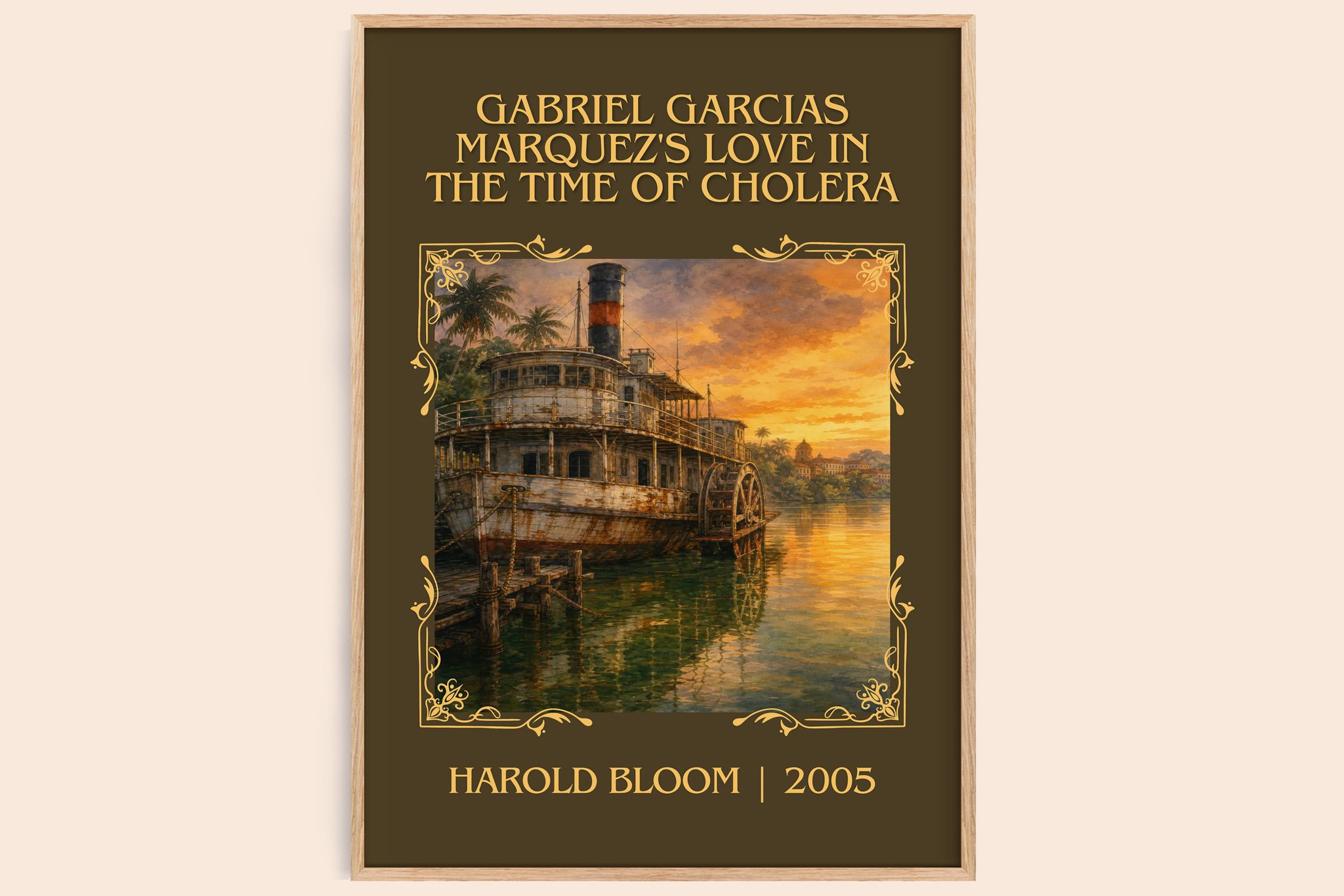 Gabriel Garcias Marquez's Love In The Time Of Cholera Classic Book Art Print by Harold Bloom