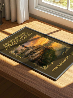 Gabriel Garcias Marquez's Love In The Time Of Cholera Classic Book Art Print by Harold Bloom – print on a sunlit desk