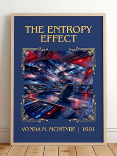 The Entropy Effect Classic Book Art Print by Vonda N. McIntyre – framed print leaning on a wooden floor