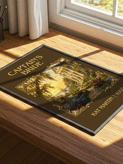 Captain's bride Classic Book Art Print by Kat Martin – print on a sunlit desk