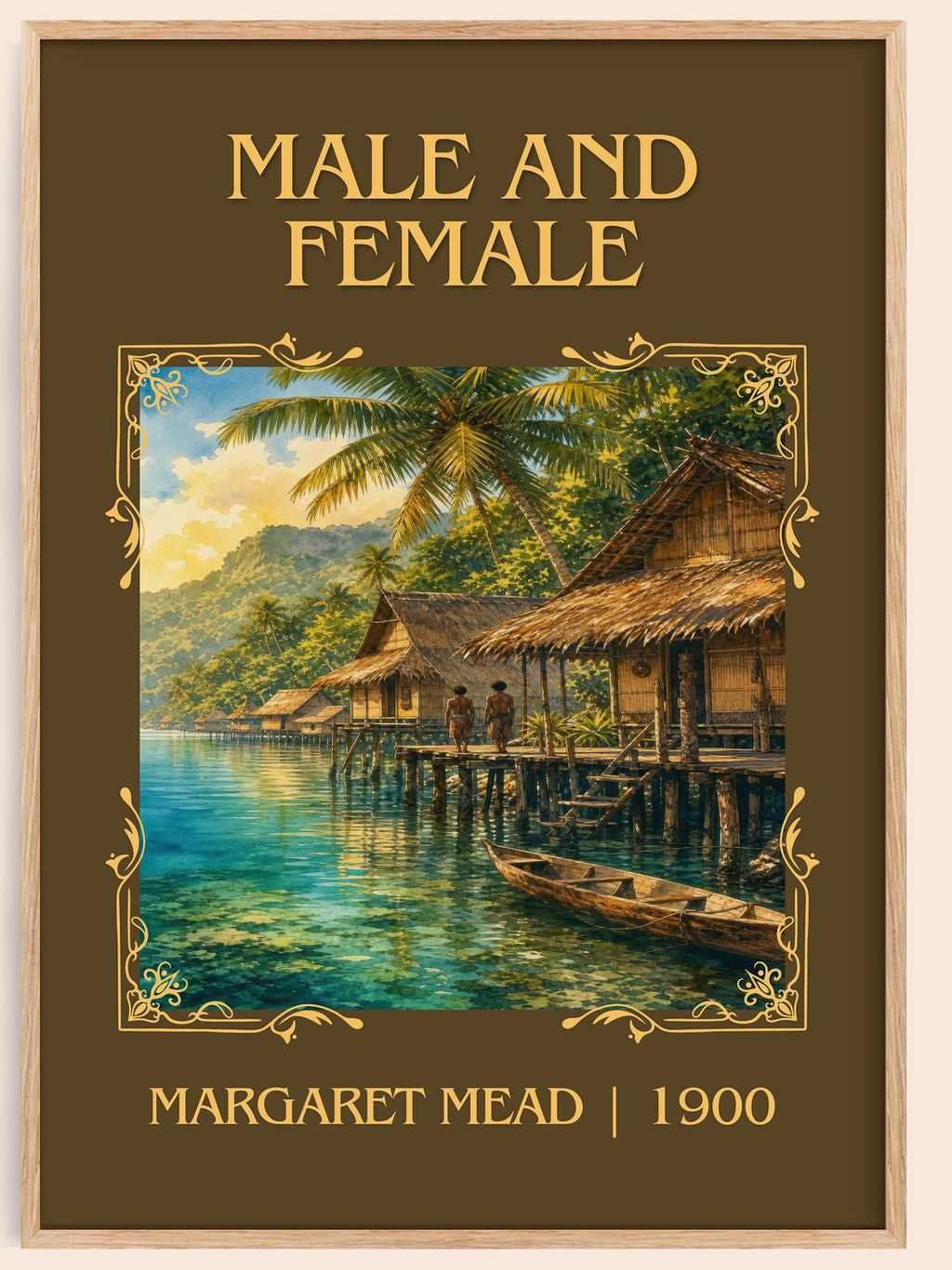 Male and female Classic Book Art Print by Margaret Mead – book poster
