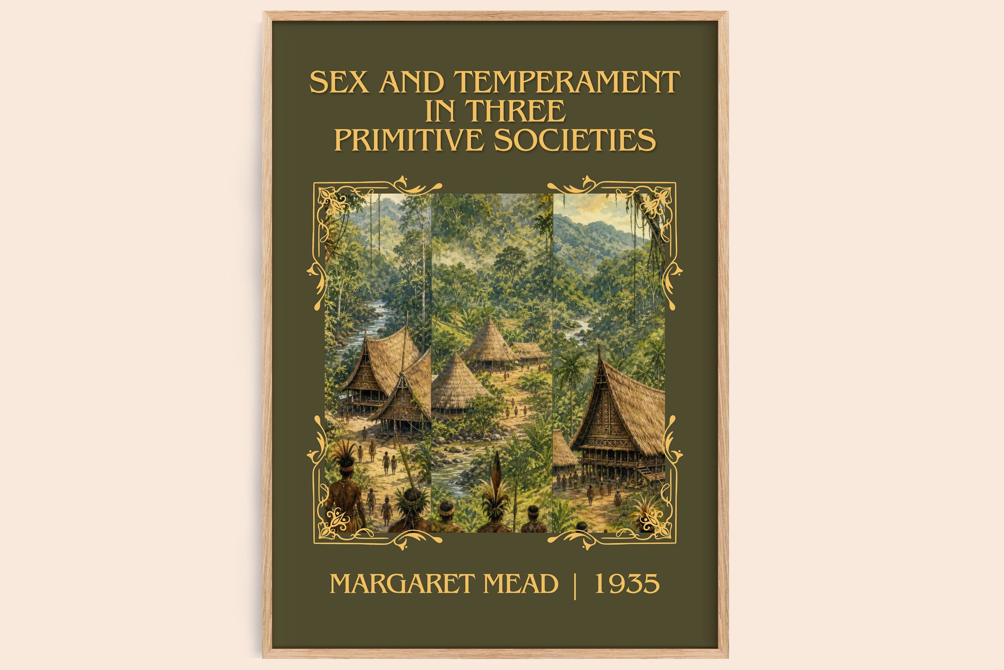 Sex and temperament in three primitive societies Classic Book Art Print by Margaret Mead