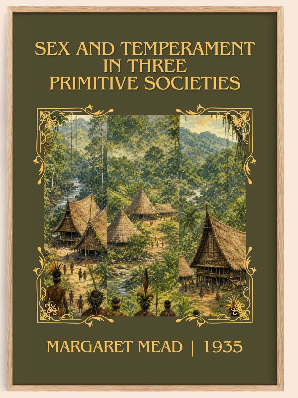 Sex and temperament in three primitive societies Classic Book Art Print by Margaret Mead – book poster