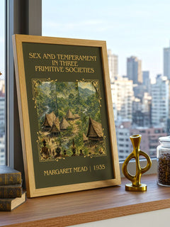 Sex and temperament in three primitive societies Classic Book Art Print by Margaret Mead – framed print on a city-view windowsill