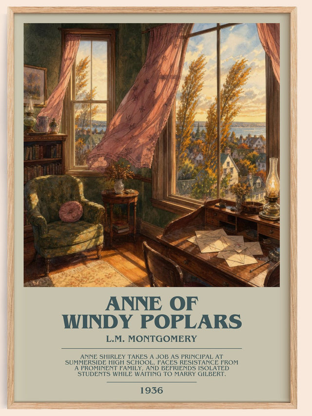 Anne Of Windy Poplars Bookish Wall Art by L.M. Montgomery