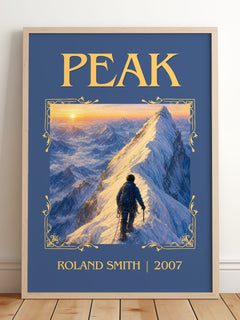 Peak Classic Book Art Print by Roland Smith – framed print leaning on a wooden floor