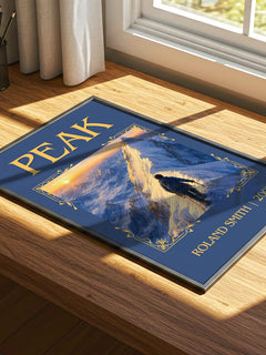 Peak Classic Book Art Print by Roland Smith – print on a sunlit desk
