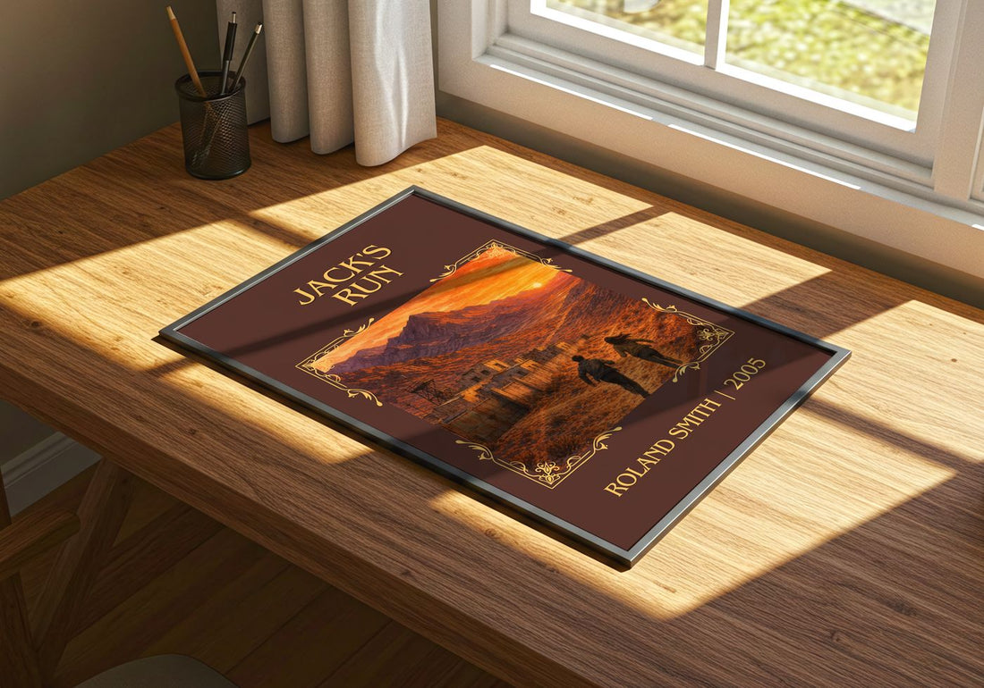 Jack's run Classic Book Art Print by Roland Smith – print on a sunlit desk