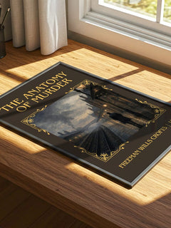 The Anatomy of murder Classic Book Art Print by Freeman Wills Crofts – print on a sunlit desk