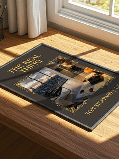 The real thing Classic Book Art Print by Tom Stoppard – print on a sunlit desk