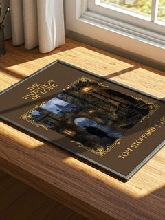 The invention of love Classic Book Art Print by Tom Stoppard – print on a sunlit desk