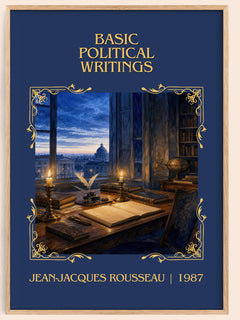 Basic political writings Classic Book Art Print by J. Rousseau – book poster