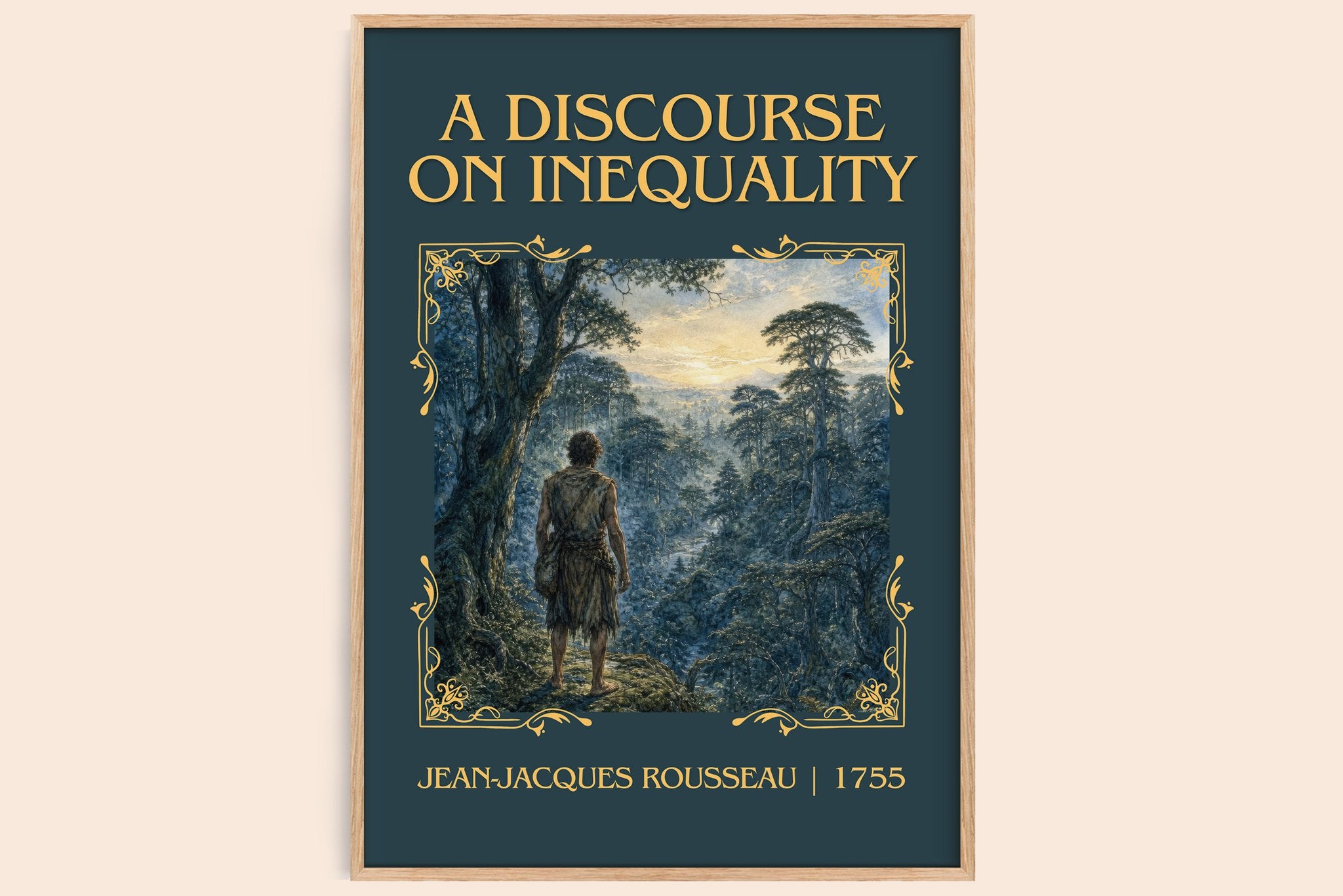 discourse on inequality Classic Book Art Print by J. Rousseau