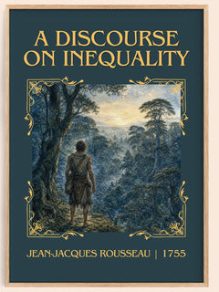discourse on inequality Classic Book Art Print by J. Rousseau – book poster