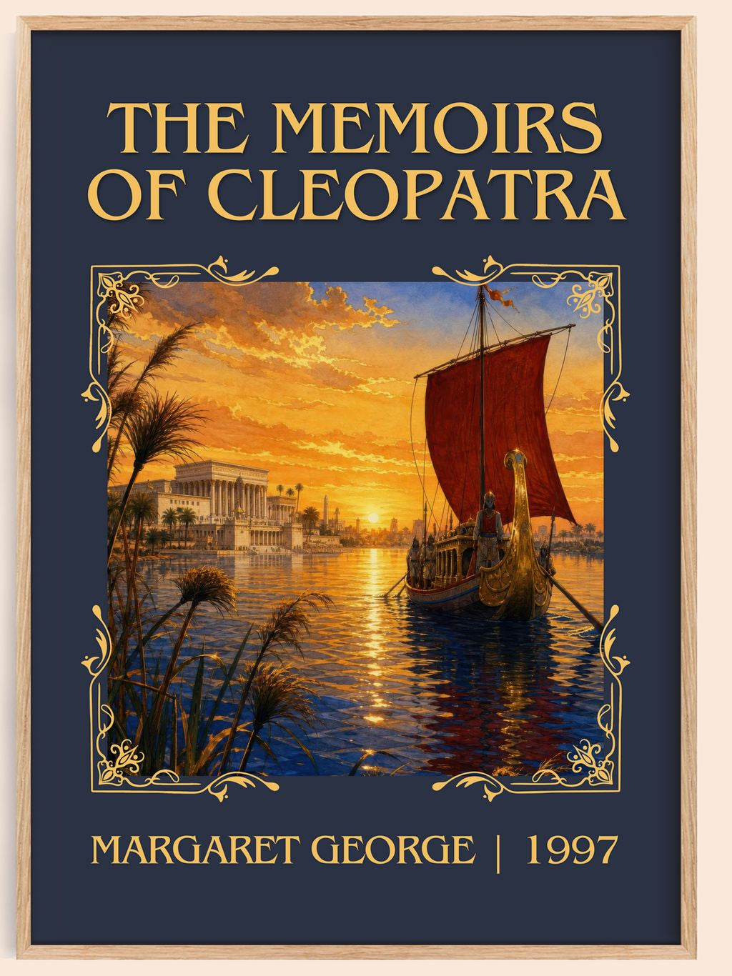 The Memoirs of Cleopatra Classic Book Art Print by Margaret George – book poster