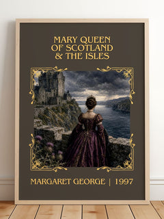 Mary Queen of Scotland & The Isles Classic Book Art Print by M. George – framed print leaning on a wooden floor