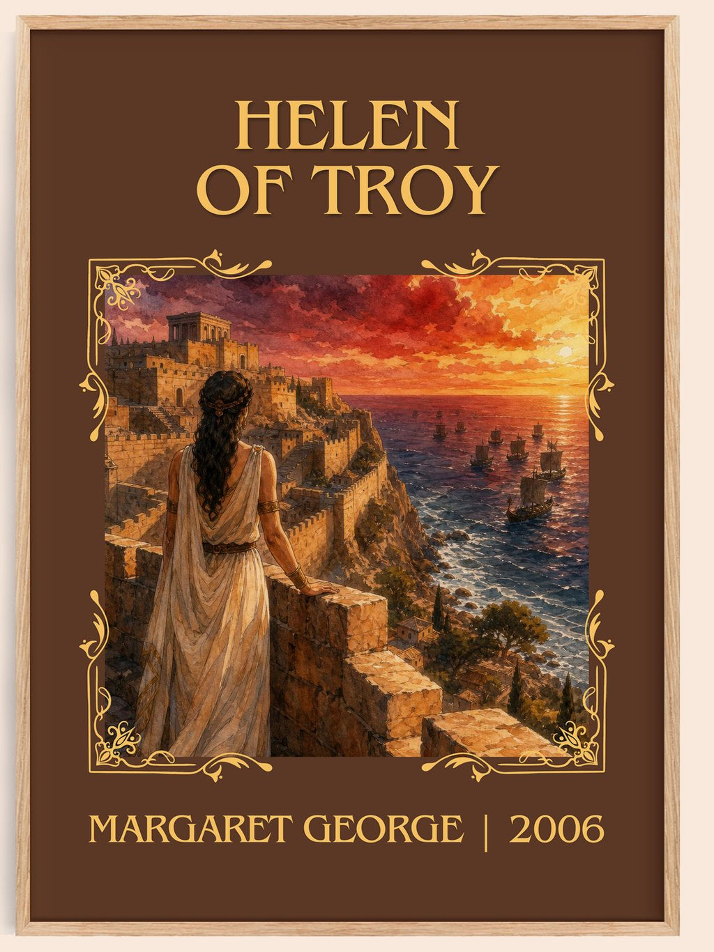 Helen of Troy Classic Book Art Print by Margaret George – book poster