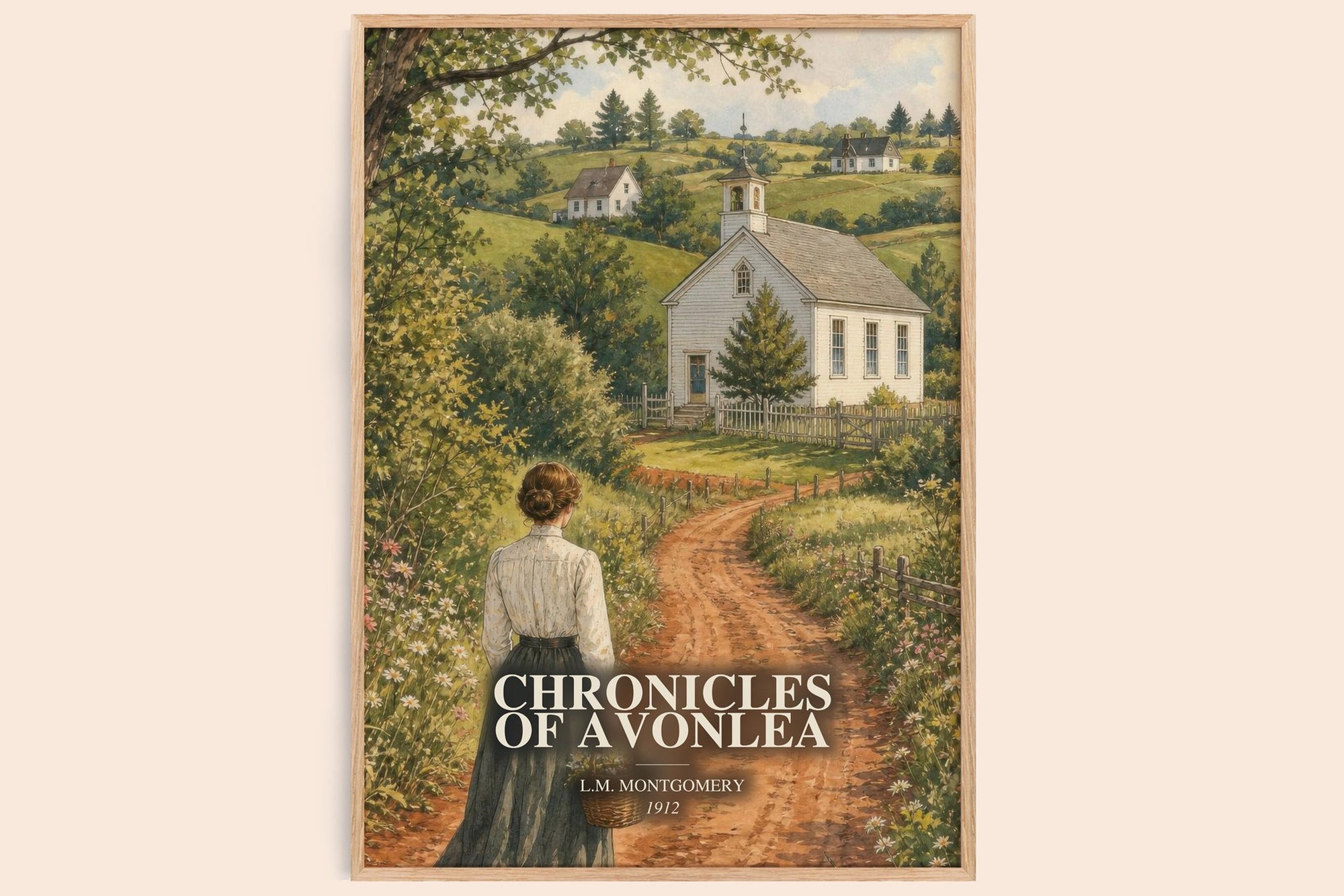 Chronicles Of Avonlea watercolour book poster by L.M. Montgomery – framed literary art print