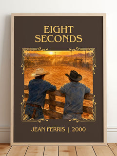 Eight seconds Classic Book Art Print by Jean Ferris – framed print leaning on a wooden floor