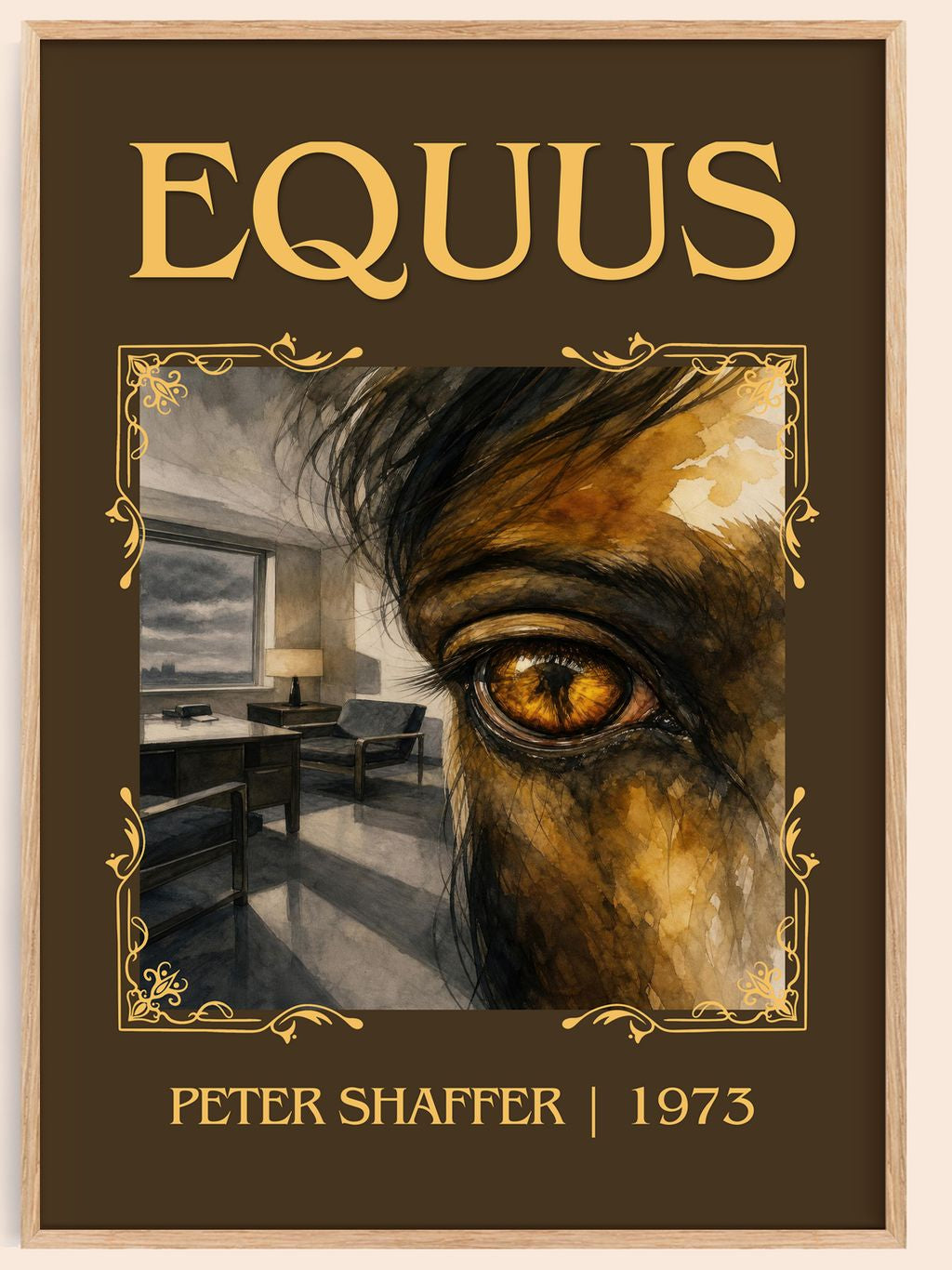 Equus Classic Book Art Print by Peter Shaffer – book poster