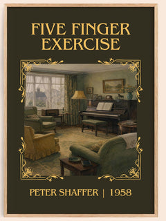 Five finger exercise Classic Book Art Print by Peter Shaffer – book poster