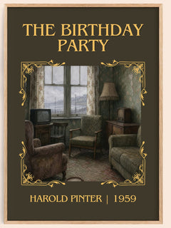 The birthday party Classic Book Art Print by Harold Pinter – book poster