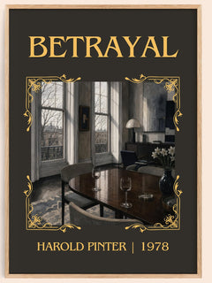 Betrayal Classic Book Art Print by Harold Pinter – book poster