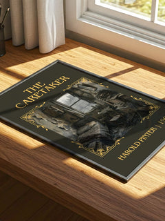 The caretaker Classic Book Art Print by Harold Pinter – print on a sunlit desk