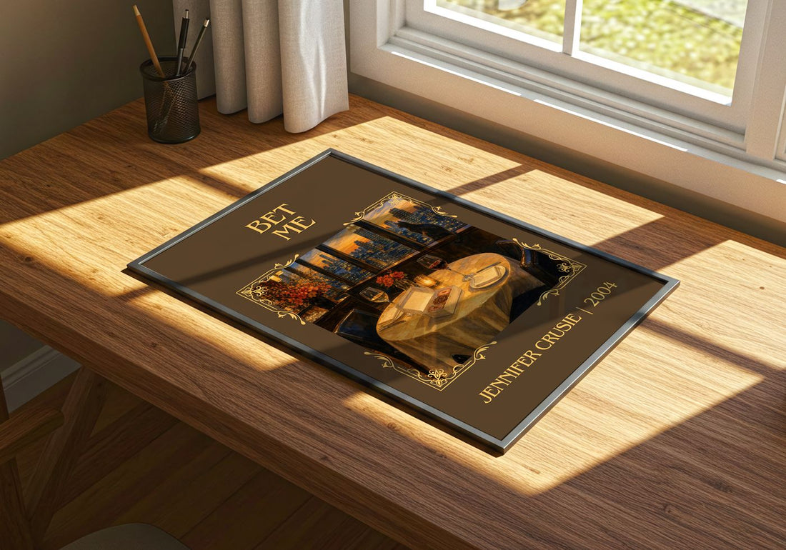 Bet me Classic Book Art Print by Jennifer Crusie – print on a sunlit desk