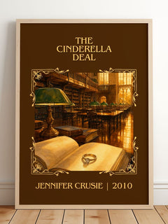 The Cinderella Deal Classic Book Art Print by Jennifer Crusie – framed print leaning on a wooden floor
