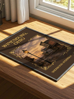 Winesburg, Ohio Classic Book Art Print by Sherwood Anderson – print on a sunlit desk