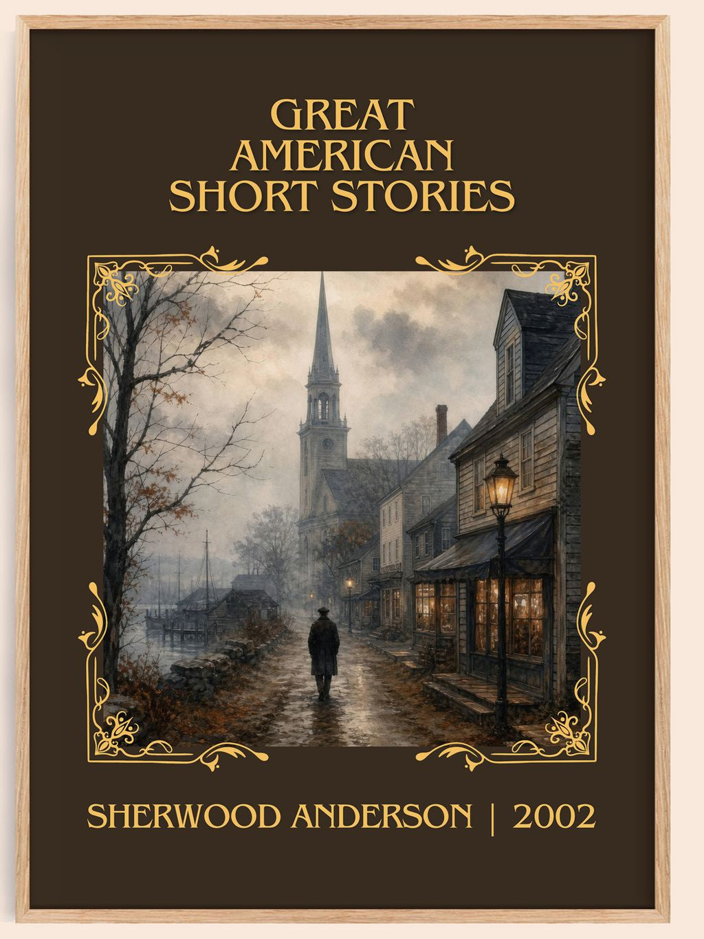 Great American Short Stories Classic Book Art Print by S. Anderson – book poster