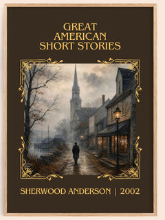 Great American Short Stories Classic Book Art Print by S. Anderson – book poster