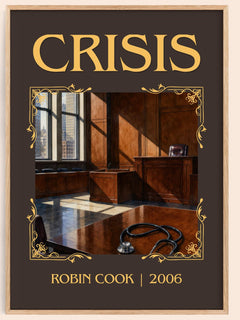 Crisis Classic Book Art Print by Robin Cook – book poster