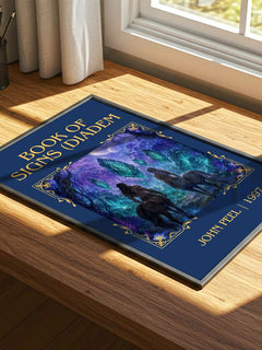 Book of Signs (Diadem Classic Book Art Print by John Peel – print on a sunlit desk