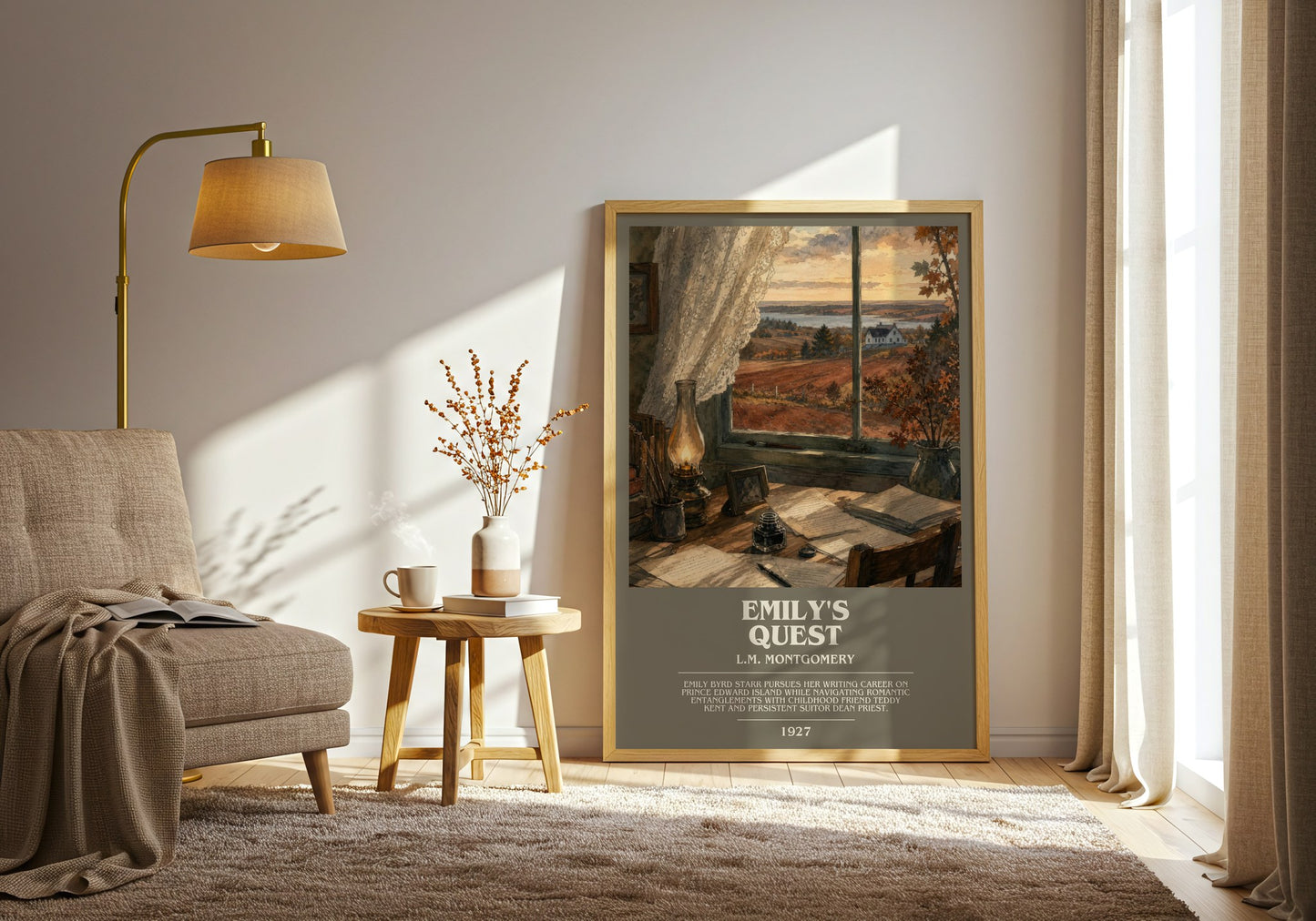 Emily'S Quest bookish print on bookshelf – L.M. Montgomery fan gift