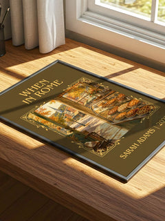 When in Rome Classic Book Art Print by Sarah Adams – print on a sunlit desk