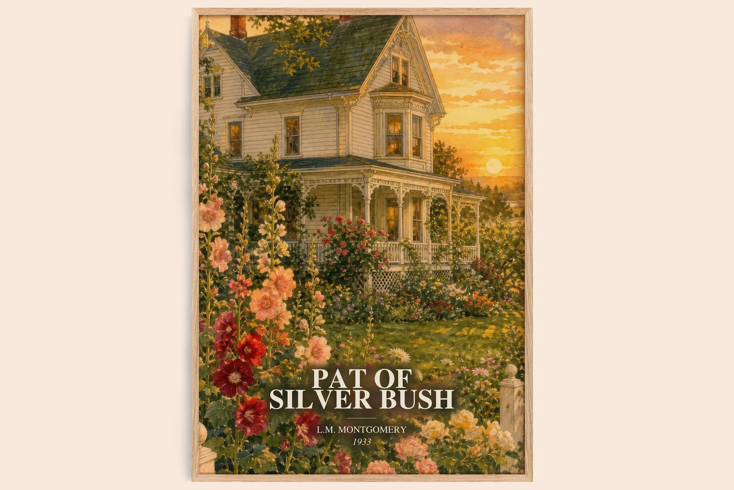 Pat Of Silver Bush watercolour book poster by L.M. Montgomery – framed literary art print