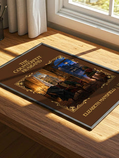 The Counterfeit Husband Classic Book Art Print by Elizabeth Mansfield – print on a sunlit desk