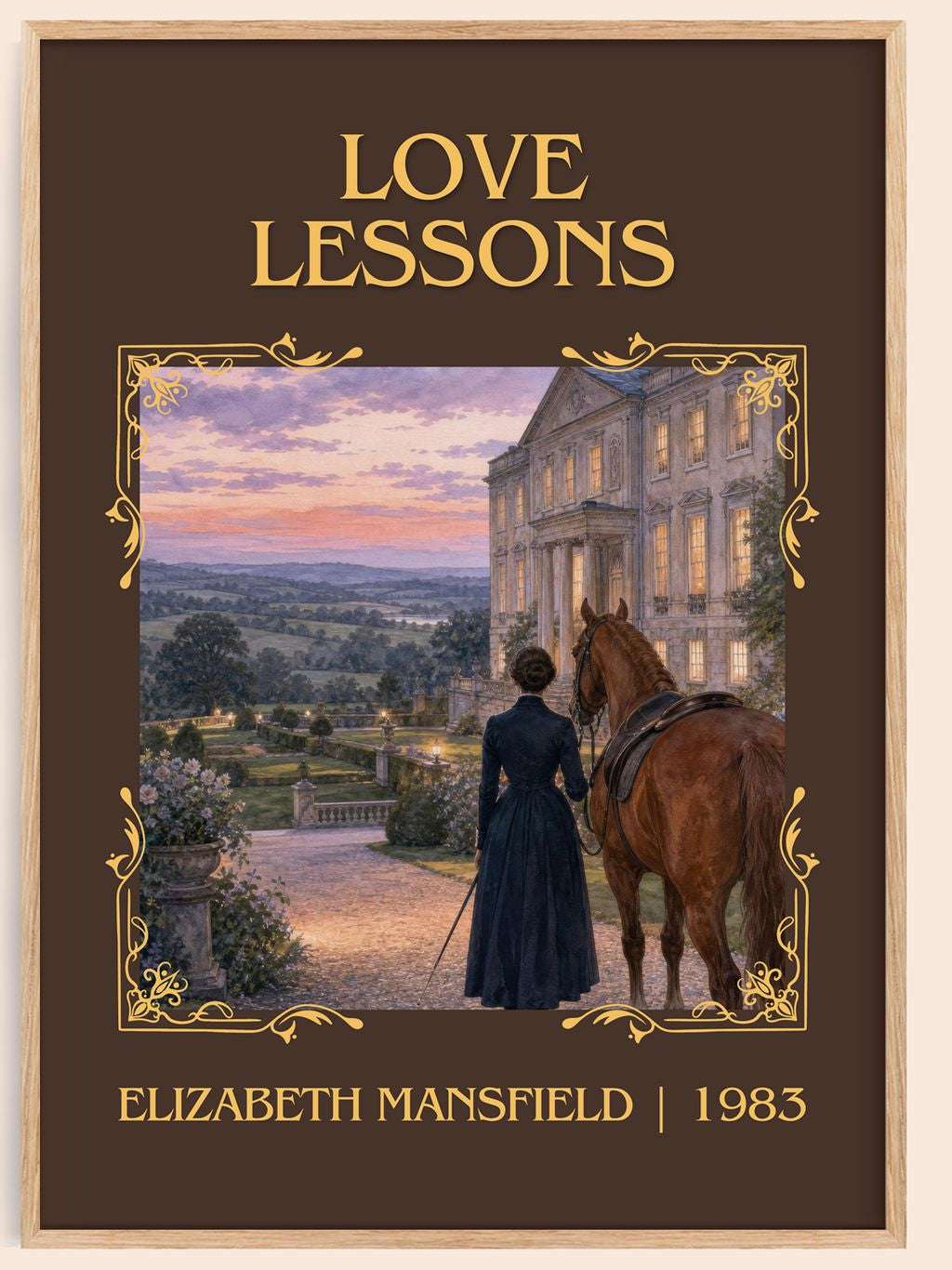 Love Lessons Classic Book Art Print by Elizabeth Mansfield – book poster