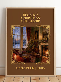 Regency Christmas Courtship Classic Book Art Print by Gayle Buck – framed print leaning on a wooden floor