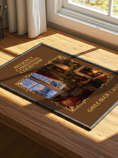 Regency Christmas Courtship Classic Book Art Print by Gayle Buck – print on a sunlit desk
