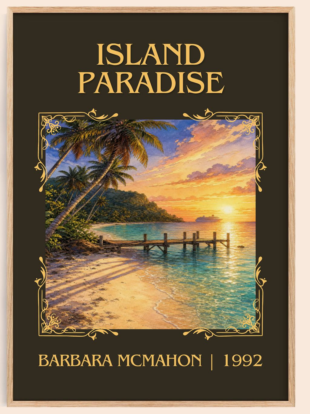 Island Paradise Classic Book Art Print by Barbara McMahon – book poster