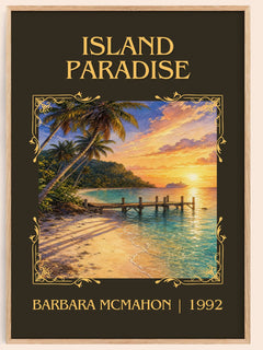 Island Paradise Classic Book Art Print by Barbara McMahon – book poster