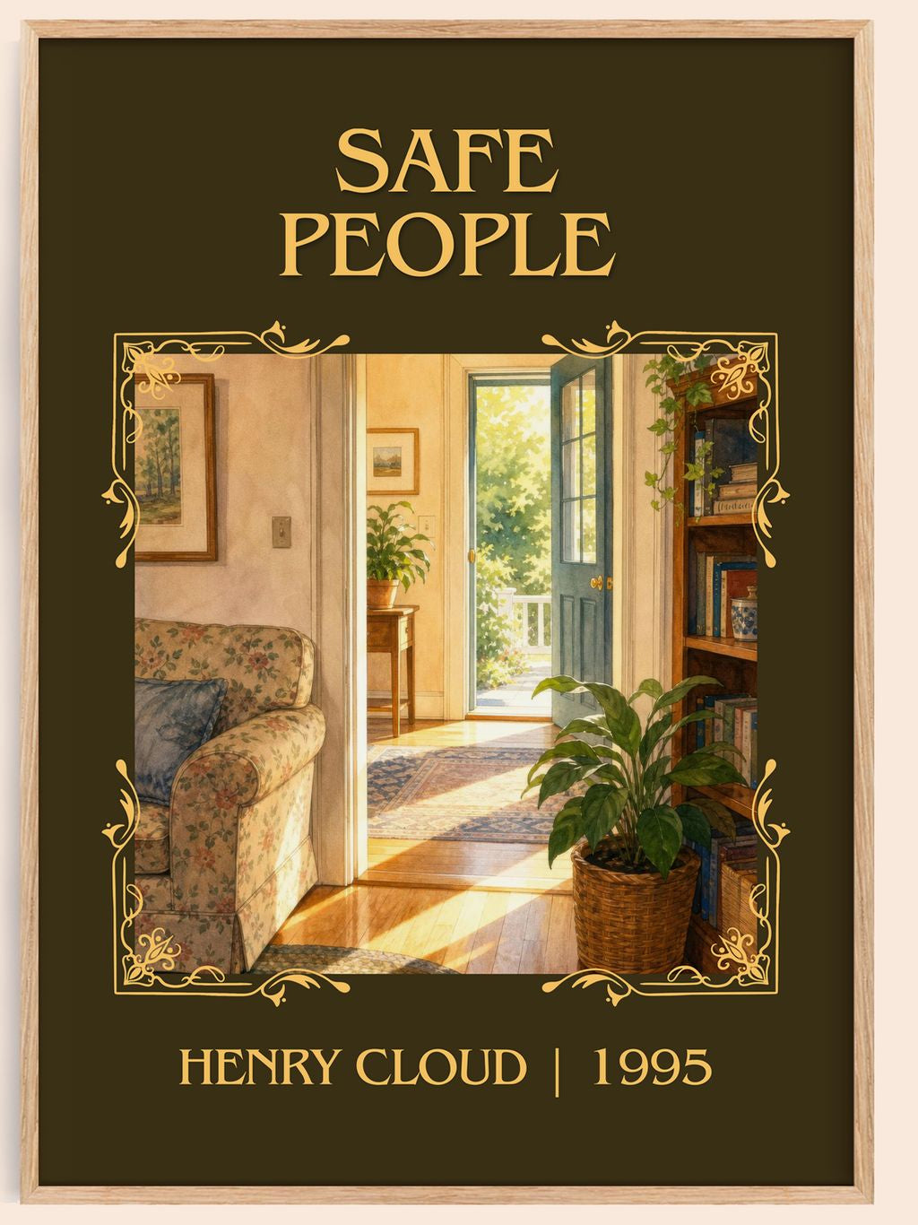 Safe People Classic Book Art Print by Henry Cloud – book poster
