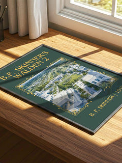 B.F. Skinner's Walden 2 Classic Book Art Print by B. F. Skinner – print on a sunlit desk