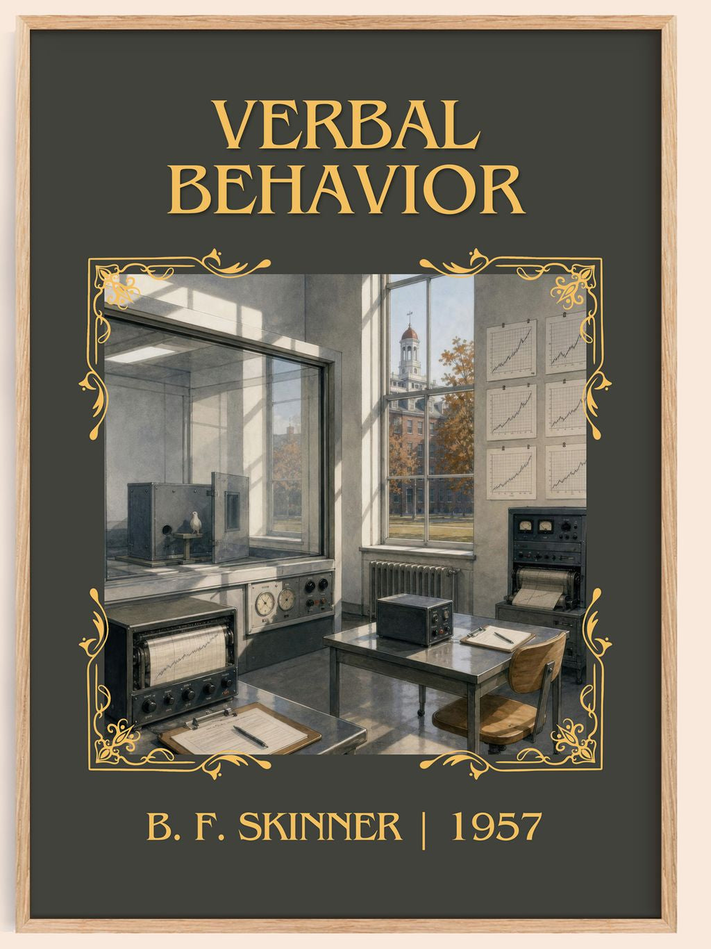 Verbal behavior Classic Book Art Print by B. F. Skinner – book poster