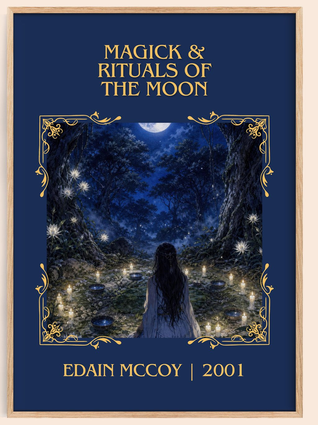 Magick & rituals of the moon Classic Book Art Print by Edain McCoy – book poster