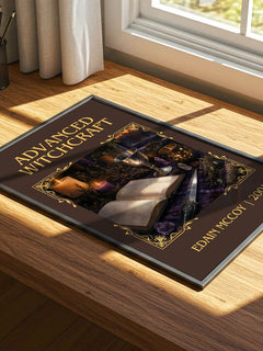 Advanced Witchcraft Classic Book Art Print by Edain McCoy – print on a sunlit desk